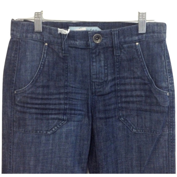 NWT Womens Size 4 or 27 27x32 1/2 Level 99 Anthropologie Blue Denim Flare Jeans - Picture 3 of 4